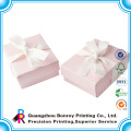 Caixas de presente cor-de-rosa recicladas dobradas impressas por atacado do papel com fita